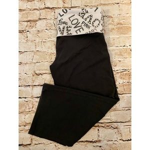 Victoria’s Secret Bling Crop Fold Over Yoga Pants